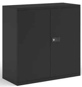 Add Furniture Steel Contract Cupboard with 1 Shelf 1000mm high - Black