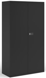 Add Furniture Steel Contract Cupboard with 3 Shelves 1806mm high - Black