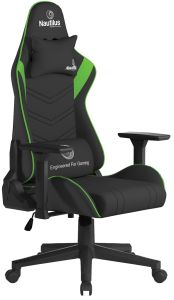 Add Black & Green Ergonomic Gaming Chair with 4D Multi-Dimensional Armrest & 155° Tilt