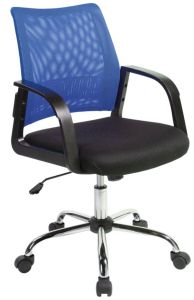 Add Calypso – Blue Medium Mesh Back Task Operator Armchair with Chrome Base