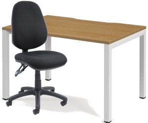 Add Office Furniture Bundle Offer (2)  1 x Oak Desk 1200x800mm - 1 x Operator Chair (6 Colours Choices)