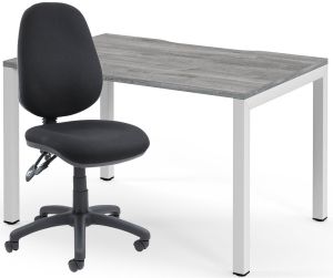 Add Office Furniture Bundle Offer (2)  1 x Grey Oak Desk 1200x800mm - 1 x Operator Chair (6 Colours Choices)