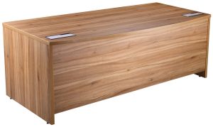 Add Elegant Bow Fronted Executive Desk in American Walnut - 1.8M Wide