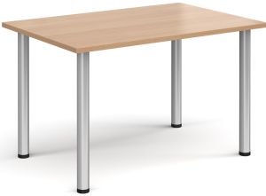 Add Furniture Radial Leg Rectangular Beech MFC Meeting/Conference Table W1200mm x D800mm 