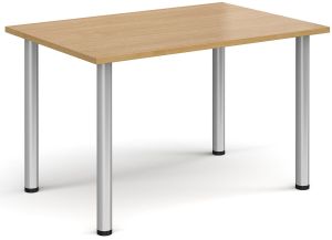 Add Furniture Radial Leg Rectangular Oak MFC Meeting/Conference Table W1200mm x D800mm 