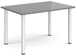 Add Furniture Radial Leg Rectangular Onyx Grey MFC Meeting/Conference Table W1200mm x D800mm 