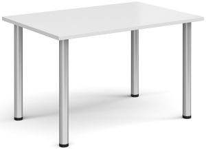 Add Furniture Radial Leg Rectangular White MFC Meeting/Conference Table W1200mm x D800mm 