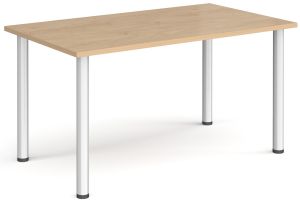 Add Furniture Radial Leg Rectangular Kendal Oak MFC Meeting/Conference Table W1400mm x D800mm 