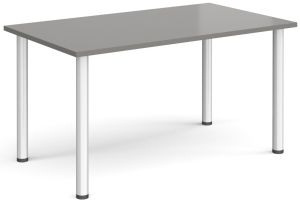 Add Furniture Radial Leg Rectangular Onyx Grey MFC Meeting/Conference Table W1400mm x D800mm 