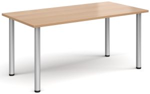 Add Furniture Radial Leg Rectangular Beech MFC Meeting/Conference Table W1600mm x D800mm 