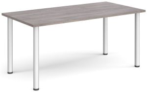 Add Furniture Radial Leg Rectangular Grey Oak MFC Meeting/Conference Table W1600mm x D800mm 