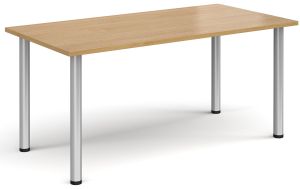 Add Furniture Radial Leg Rectangular Oak MFC Meeting/Conference Table W1600mm x D800mm 