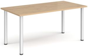 Add Furniture Radial Leg Rectangular Kendal Oak MFC Meeting/Conference Table W1600mm x D800mm 