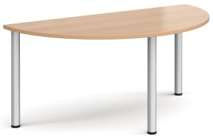 Add Furniture Radial Leg Semi-Circular Beech MFC  Meeting/Conference Table W1600mm x D800mm 