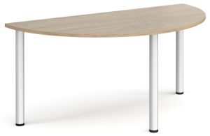 Add Furniture Radial Leg Semi-Circular Barcelona Walnut MFC Meeting/Conference Table W1600mm x D800mm 