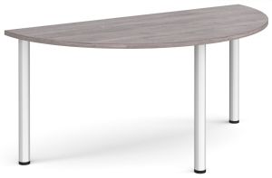 Add Furniture Radial Leg Semi-Circular Grey Oak MFC Meeting/Conference Table W1600mm x D800mm 