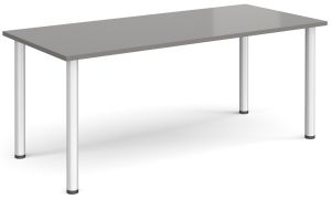 Add Furniture Radial Leg Rectangular Onyx Grey MFC Meeting/Conference Table W1800mm x D800mm 