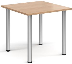 Add Furniture Radial Leg Square Beech MFC  Meeting/Conference Table W800mm x D800mm 