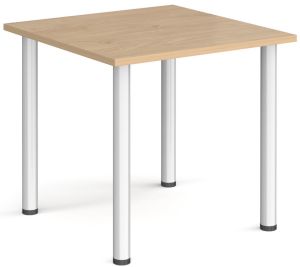 Add Furniture Radial Leg Square Kendal Oak MFC Meeting/Conference Table W800mm x D800mm 