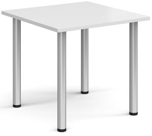 Add Furniture Radial Leg Square White MFC  Meeting/Conference Table W800mm x D800mm 