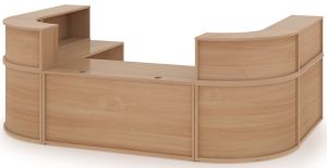 Add Furniture Beech MFC Large U shaped Curved Reception Unit