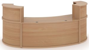 Add Furniture Beech MFC Large Curved Reception Unit