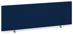 Add Straight Desktop Blue Fabric Screen Width 1200mm x Height 400mm 