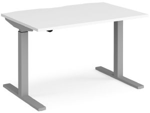 Add Furniture White MFC Rectangular Electric Height Adjustable Sit-Stand Desk W1200 x D800 x H650-1250mm