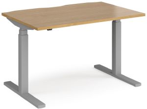 Add Furniture Oak MFC Rectangular Electric Height Adjustable Sit-Stand Desk W1200 x D800 x H650-1250mm