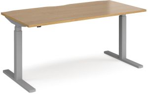 Add Furniture Oak MFC Rectangular Electric Height Adjustable Sit-Stand Desk W1600 x D800 x H650-1250mm