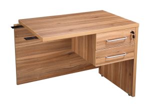 Add Elegant Executive Desk Return Unit in American Walnut (Right Handed Only)