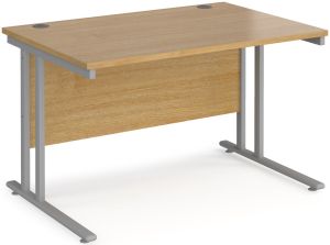 Add Furniture Oak MFC Rectangular Double Strut Cantilever Desk 1200mm Wide 800mm Deep