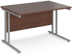 Add Furniture Walnut MFC Rectangular Double Strut Cantilever Desk 1200mm Wide 800mm Deep