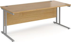 Add Furniture Oak MFC Rectangular Double Strut Cantilever Desk 1800mm Wide 800mm Deep