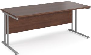 Add Furniture Walnut MFC Rectangular Double Strut Cantilever Desk 1800mm Wide 800mm Deep