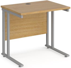 Add Furniture Oak MFC Rectangular Double Strut Cantilever Desk 800mm Wide 600mm Deep