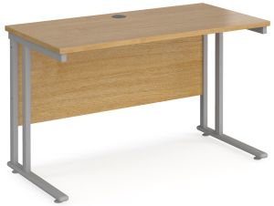 Add Furniture Oak MFC Rectangular Double Strut Cantilever Desk 1200mm Wide 600mm Deep