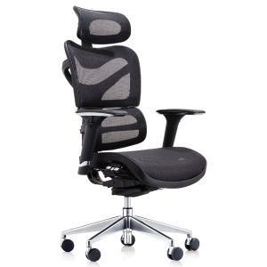 Add Executive Black Mesh Ergonomic Armchair With Headrest