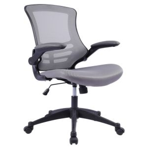 Add Grey Mesh Operator Armchair & Black Frame With Folding Arms