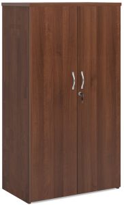 Add Furniture Universal Double Door Cupboard 1440mm High with 3 Shelves - Walnut