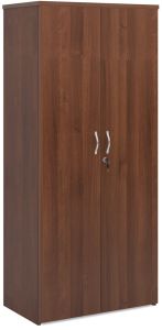 Add Furniture Universal Double Door Cupboard 1790mm High with 4 Shelves - Walnut