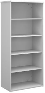 Add Furniture Universal Bookcase 1790mm High with 4 Shelves - White