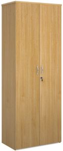 Add Furniture Universal Double Door Cupboard 2140mm High with 5 Shelves - Oak