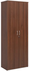 Add Furniture Universal Double Door Cupboard 2140mm High with 5 Shelves - Walnut