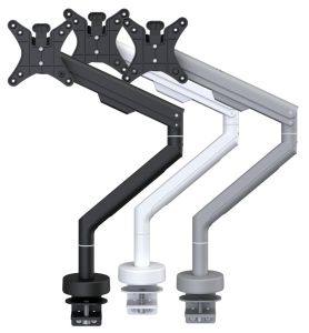 Reach HD Single Spring Assisted Monitor Arm - (3KG to 8KG Monitor) - Quick Release VESA Grey/Black/White