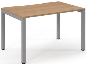 Add Furniture Single Bench Desk with Beech MFC Scalloped Top W1200 x D800 x H725mm  