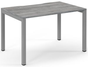 Add Furniture Single Bench Desk with Grey Oak MFC Scalloped Top W1200 x D800 x H725mm  