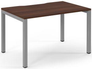 Add Furniture Single Bench Desk with Walnut MFC Scalloped Top W1200 x D800 x H725mm  