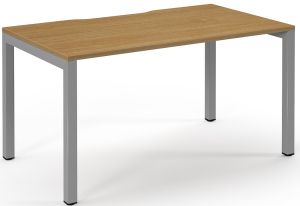 Add Furniture Single Bench Desk with Oak MFC Scalloped Top W1400 x D800 x H725mm  