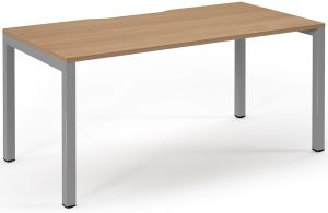 Add Furniture Single Bench Desk with Beech MFC Scalloped Top W1400 x D800 x H725mm  